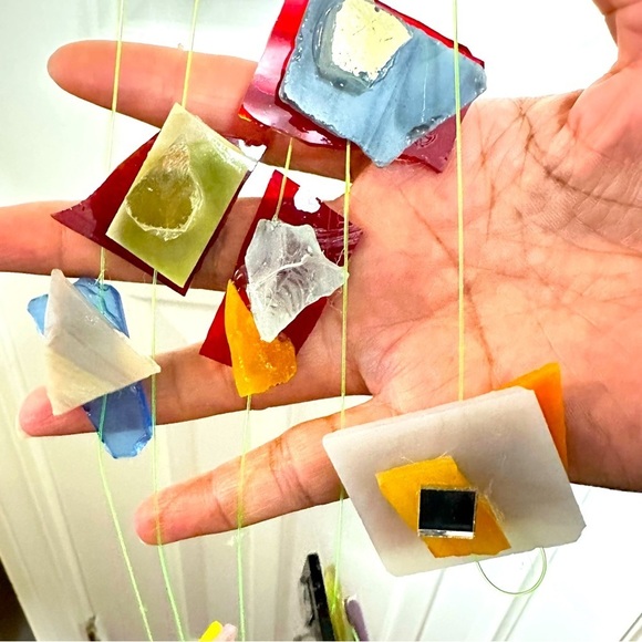 Hanging wall decor OOAK Assemblage Art Handmade Mosaic Indoor/Outdoor - Picture 6 of 15